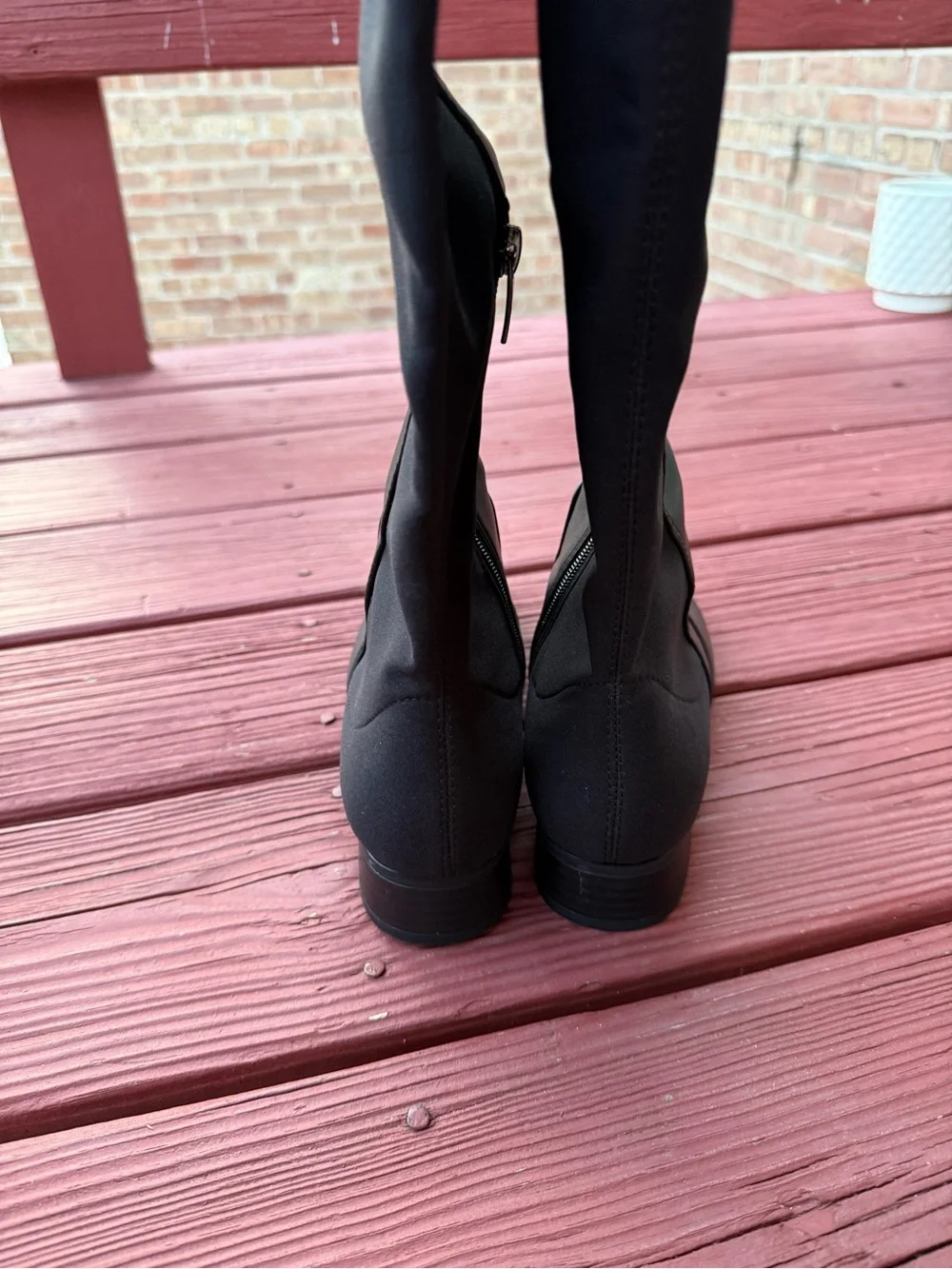 Marc Fisher Black Over-the-Knee Stretch Riding Boots